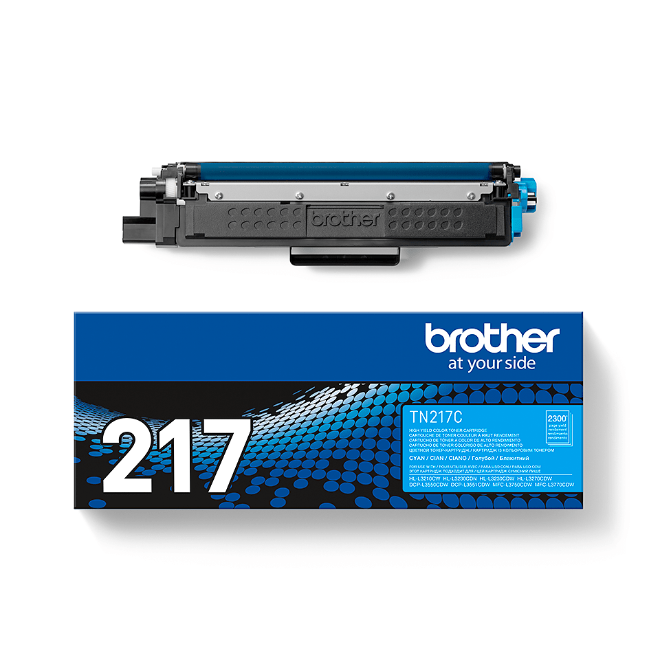 Оригинальный Brother TN217C тонер картридж – голубой 3